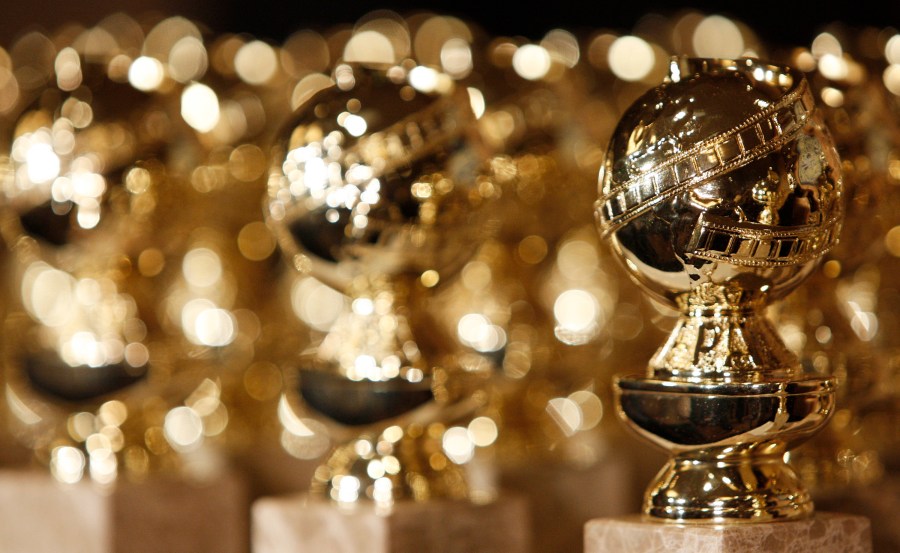 In this Jan.. 6, 2009, file photo, Golden Globe statuettes are seen during a news conference at the Beverly Hilton Hotel in Beverly Hills, Calif. (AP Photo/Matt Sayles, File)