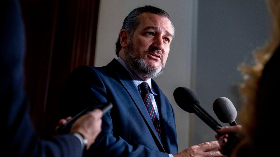 Sen. Ted Cruz, R-Texas, speaks to reporters on Capitol Hill in Washington, Dec. 7, 2021. (AP Photo/Andrew Harnik, File)