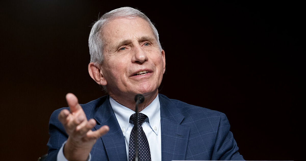 Dr. Anthony Fauci, director of the National Institute of Allergy and Infectious Diseases and chief medical adviser to the president, testifies before a Senate Health, Education, Labor, and Pensions Committee hearing to examine the federal response to COVID-19 and new emerging variants, Tuesday, Jan. 11, 2022 on Capitol Hill in Washington. (Greg Nash/Pool via AP)