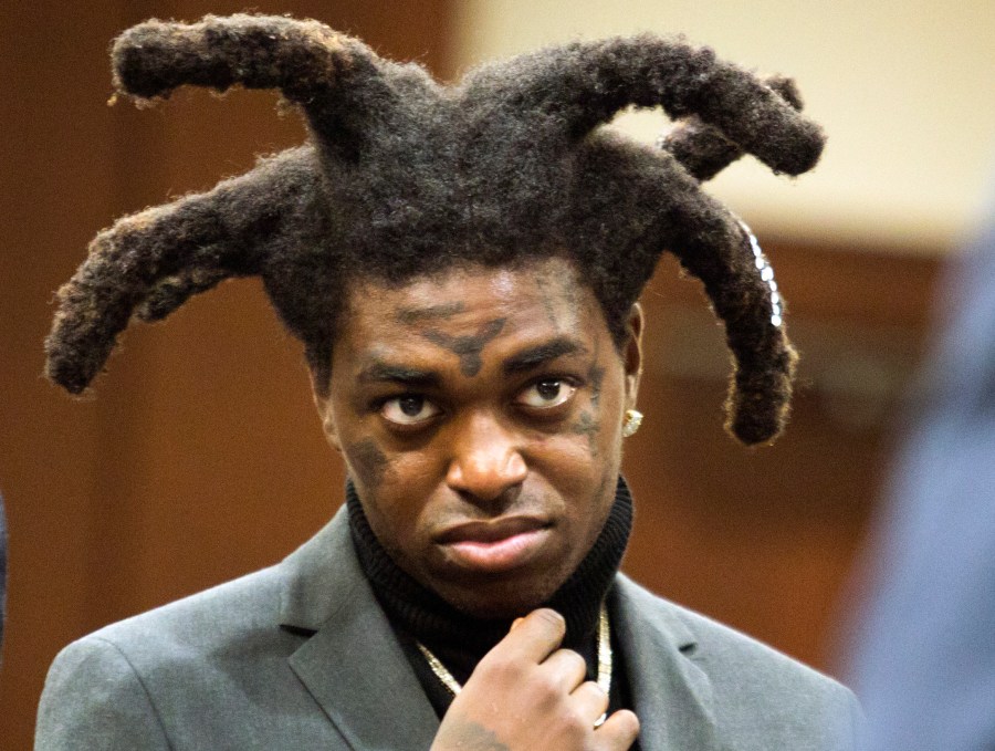 Rapper Kodak Black appears in court at the Florence County, South Carolina, courthouse in Florence, S.C., Wednesday, April 28, 2021. Authorities say rapper Kodak Black has been arrested on a trespassing charge Saturday, Jan. 1, 2022, in South Florida. (Matthew Christian/The Morning News via AP, File)