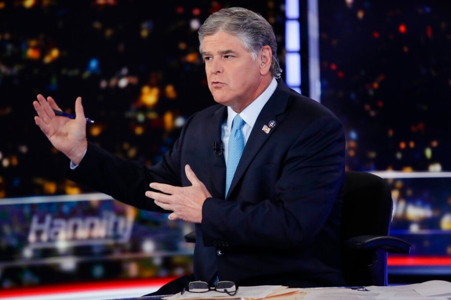 Fox News host Sean Hannity speaks during a taping of his show, "Hannity," in New York. (AP Photo/Frank Franklin II, File)