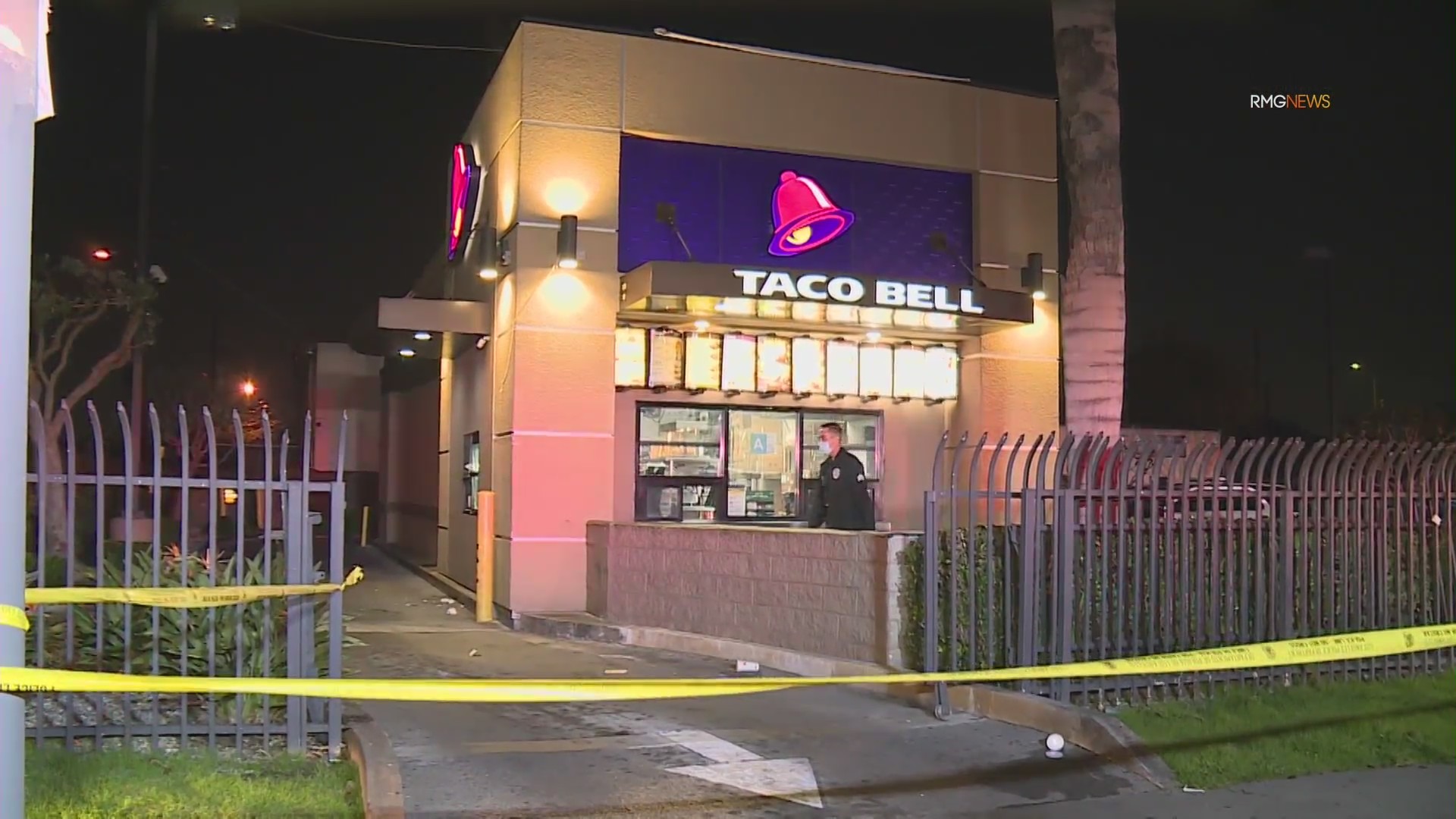 A gunman opened fire in a drive-thru at a Taco Bell in South Los Angeles on Saturday, Jan. 8, 2022, killing an employee, authorities said. (Photo by RMG News)