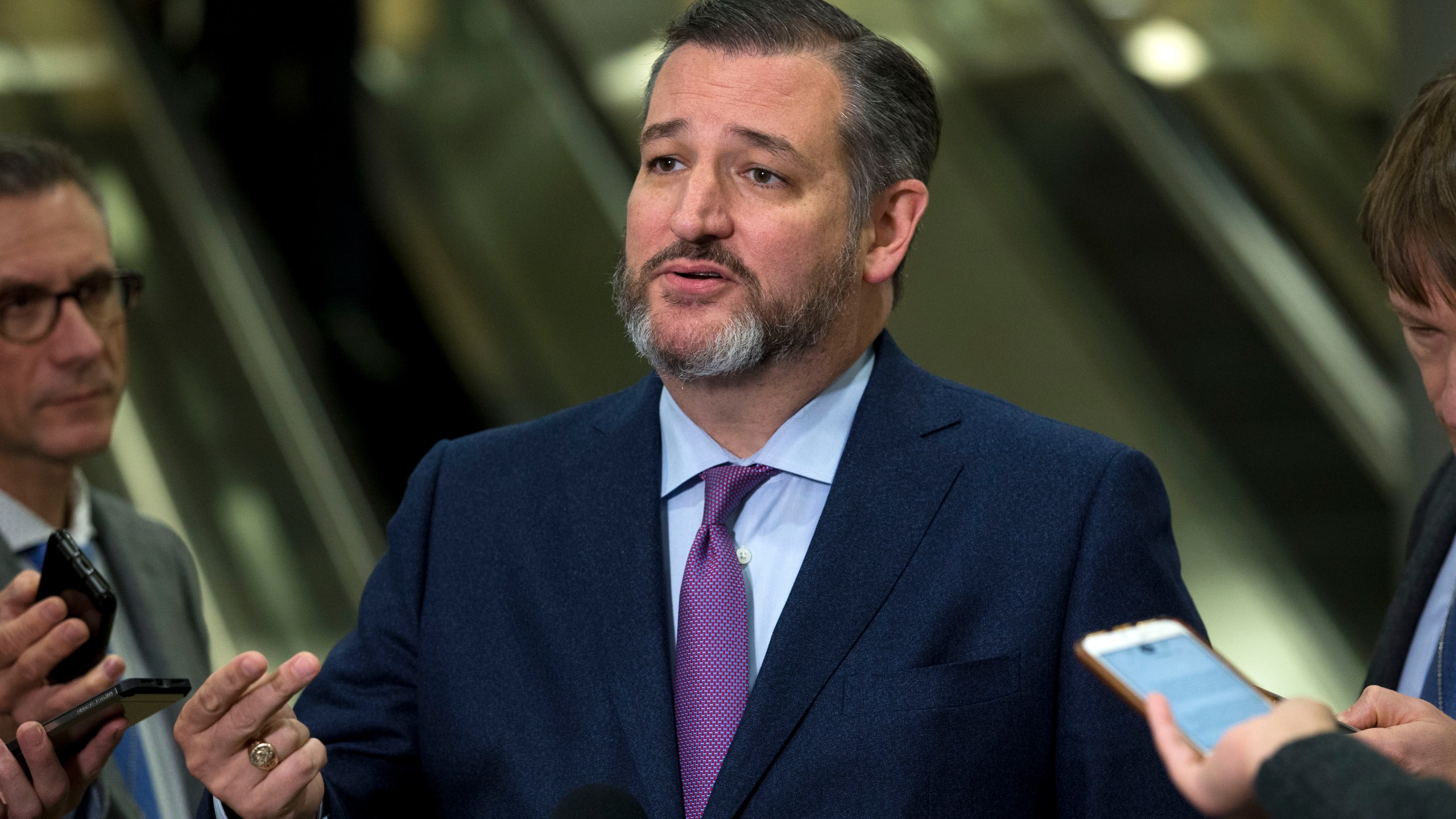 Sen. Ted Cruz, R-Texas., speaks to reporters on Capitol Hill in Washington (AP Photo/Jose Luis Magana, File)