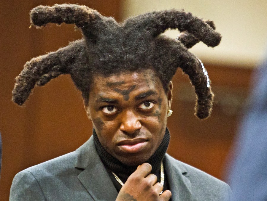 Rapper Kodak Black appears in court at the Florence County, South Carolina, courthouse in Florence, S.C., April 28, 2021. Los Angeles Police say four people were shot and wounded after a fight broke out outside a Los Angeles restaurant hosting a party that followed a Justin Bieber concert early morning Saturday, Feb. 12, 2022. Black is among several people involved in the brawl when shots rang out, sending everyone at the scene running for cover. Law enforcement sources told NBC News that Black, whose legal name is Bill Kapri, was among the people shot and injured. (Matthew Christian/The Morning News via AP, File)