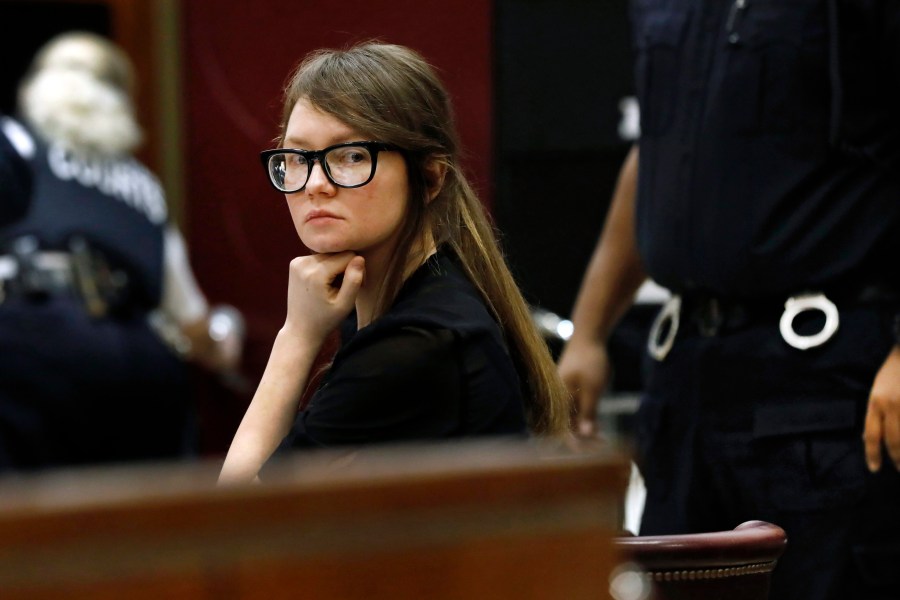 Anna Sorokin sits at the defense table during jury deliberations in her trial at New York State Supreme Court, April 25, 2019, in New York. Sorokin, the convicted swindler who claimed to be a German heiress to finance a posh lifestyle in New York, is making a new bid to fight deportation, her lawyer said Tuesday, March 15, 2022. (AP Photo/Richard Drew, File)