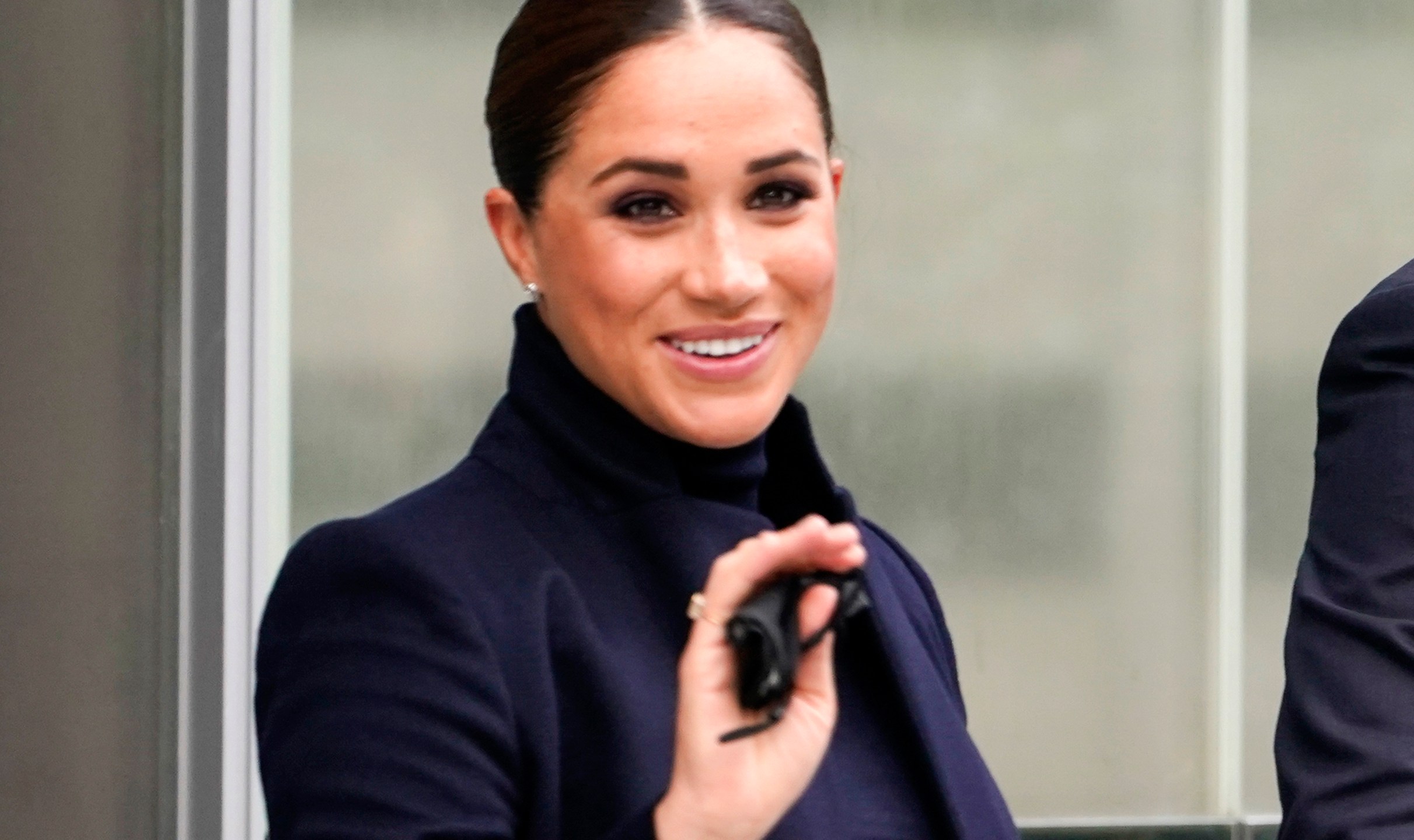 Meghan Markle, The Duchess of Sussex, appears at the National September 11 Memorial & Museum in New York, on Sept. 23, 2021. The first podcast from Prince Harry and Meghan’s partnership with Spotify will focus on harmful labels and stereotypes applied to women. The “Archetypes” podcast will be hosted by Meghan and is expected to launch this summer. (AP Photo/Seth Wenig, File)