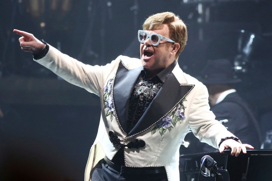 Elton John performs at Madison Square Garden during his Farewell Yellow Brick Road Tour in New York on Feb. 22, 2022. The singer has added 11 new dates on the North American leg of his farewell tour, including concerts in New Jersey, Massachusetts, California, Arizona, New Jersey and Washington. (Photo by Greg Allen/Invision/AP, File)