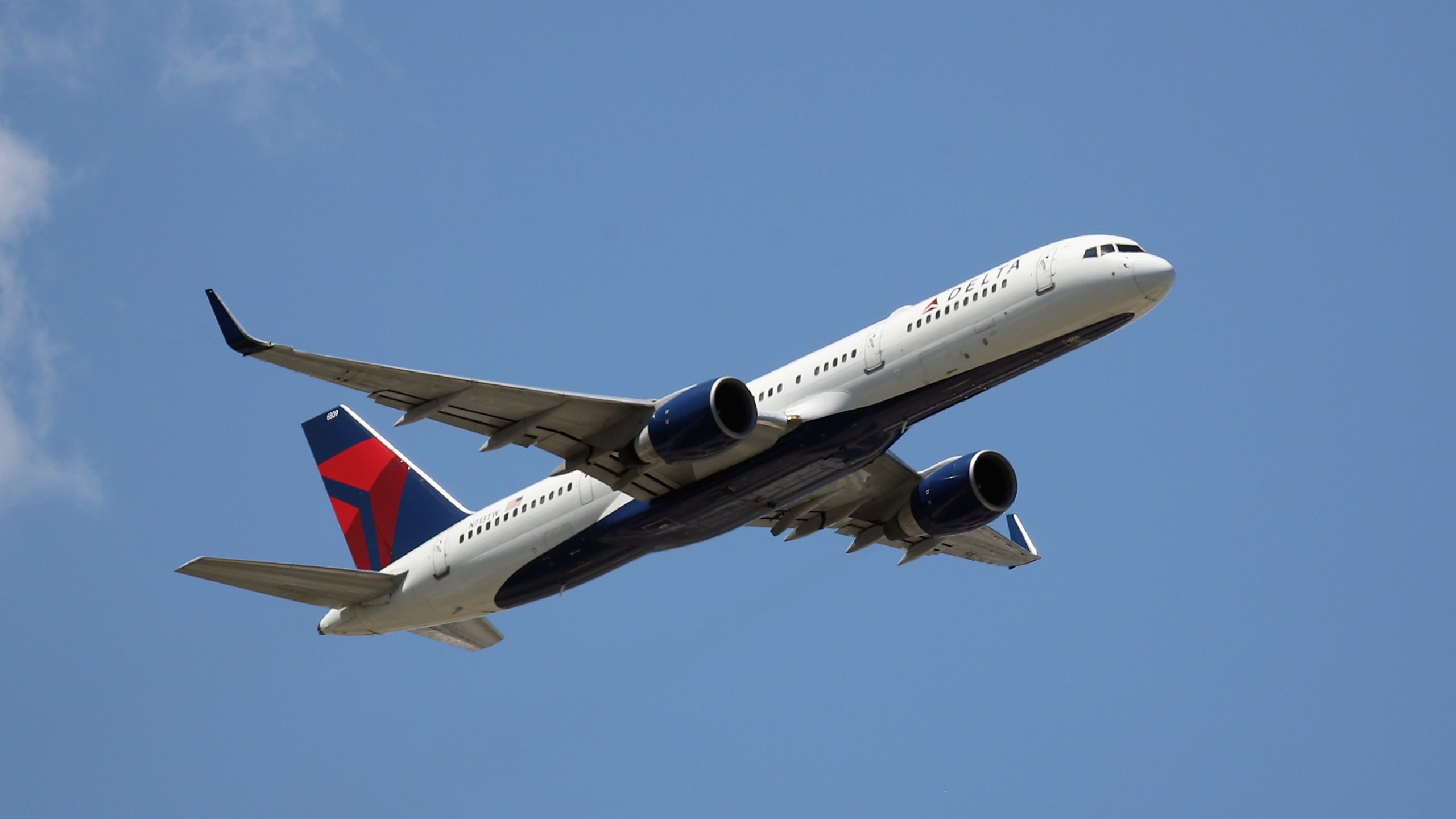 Delta Airlines airplane taking off