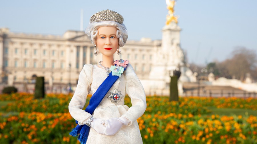 The 2022 Barbie Signature Queen Elizabeth II Platinum Jubilee Doll. (Mattel, Inc.)