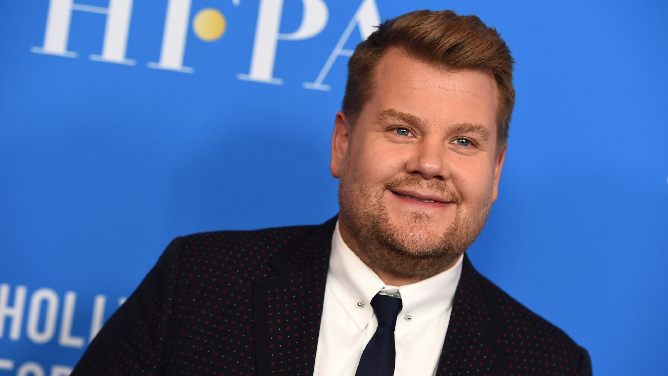 James Corden arrives at the 2019 Hollywood Foreign Press Association's Annual Grants Banquet at the Beverly Wilshire Beverly Hills on July 31, 2019. (Jordan Strauss/Invision/AP, File)