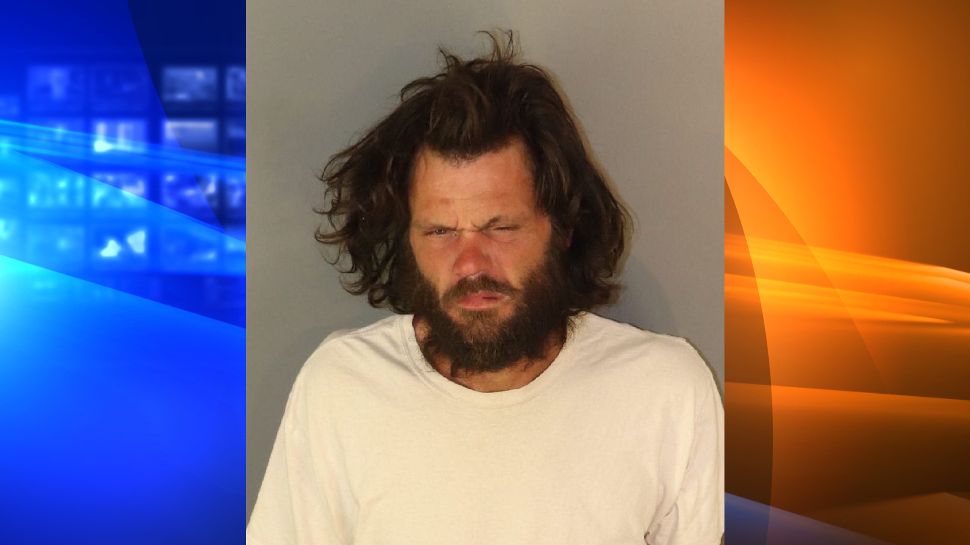 Joseph Breyer, shown in this undated photo provided by the Riverside Police Department, is accused of intentionally setting an encampment on fire on April 15, 2022, while a man was inside. (KTLA)