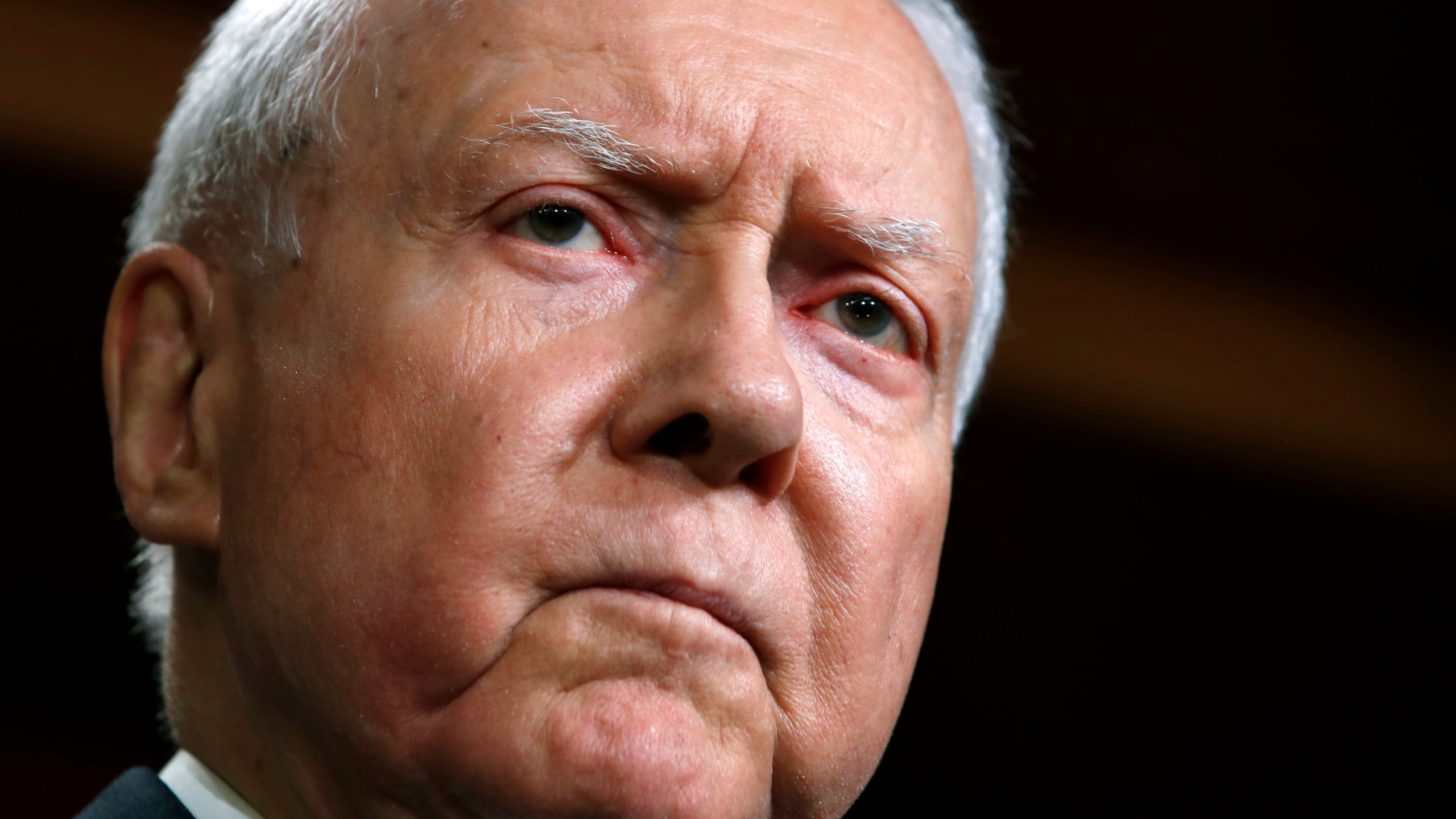 Sen. Orrin Hatch, R-Utah, attends a news conference with Republican members of the Senate Judiciary Committee on Capitol Hill in Washington on Oct. 4, 2018. A longtime senator known for working across party lines, Hatch died Saturday, April 23, 2022, at age 88. (AP Photo/Jacquelyn Martin, File)