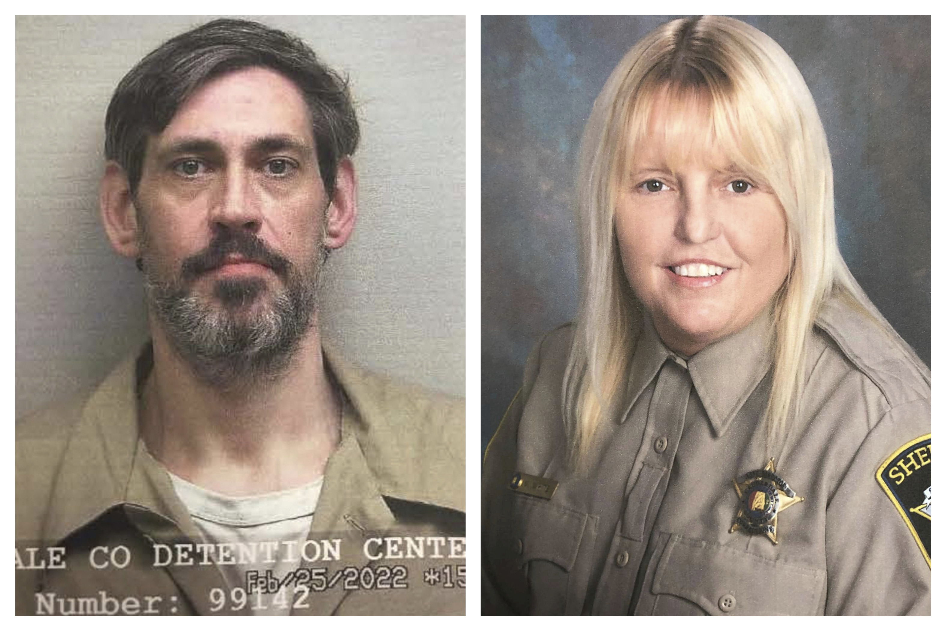 This combination of photos provided by the U.S. Marshals Service and Lauderdale County Sheriff's Office in April 2022 shows Casey Cole White, left, and Assistant Director of Corrections Vicky White. On Saturday, April 30, 2022, the Lauderdale County Sheriff's Office said that Vicky White disappeared while escorting inmate Casey Cole White, being held on capital murder charges, in Florence, Ala.. The inmate is also missing. (U.S. Marshals Service, Lauderdale County Sheriff's Office via AP)