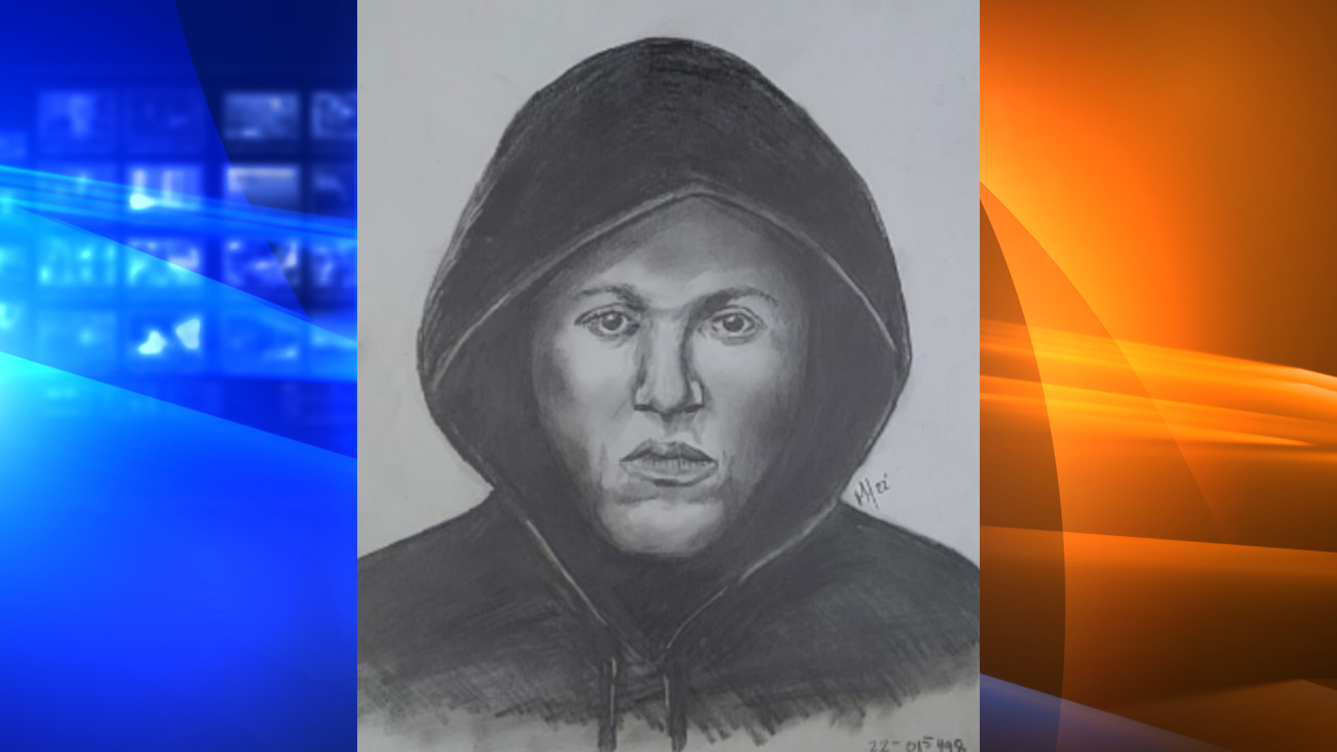 The Orange County Sheriff's Department provided this sketch of a suspected flasher who struck lin Rancho Santa Margarita on May 10, 2022. (KTLA)