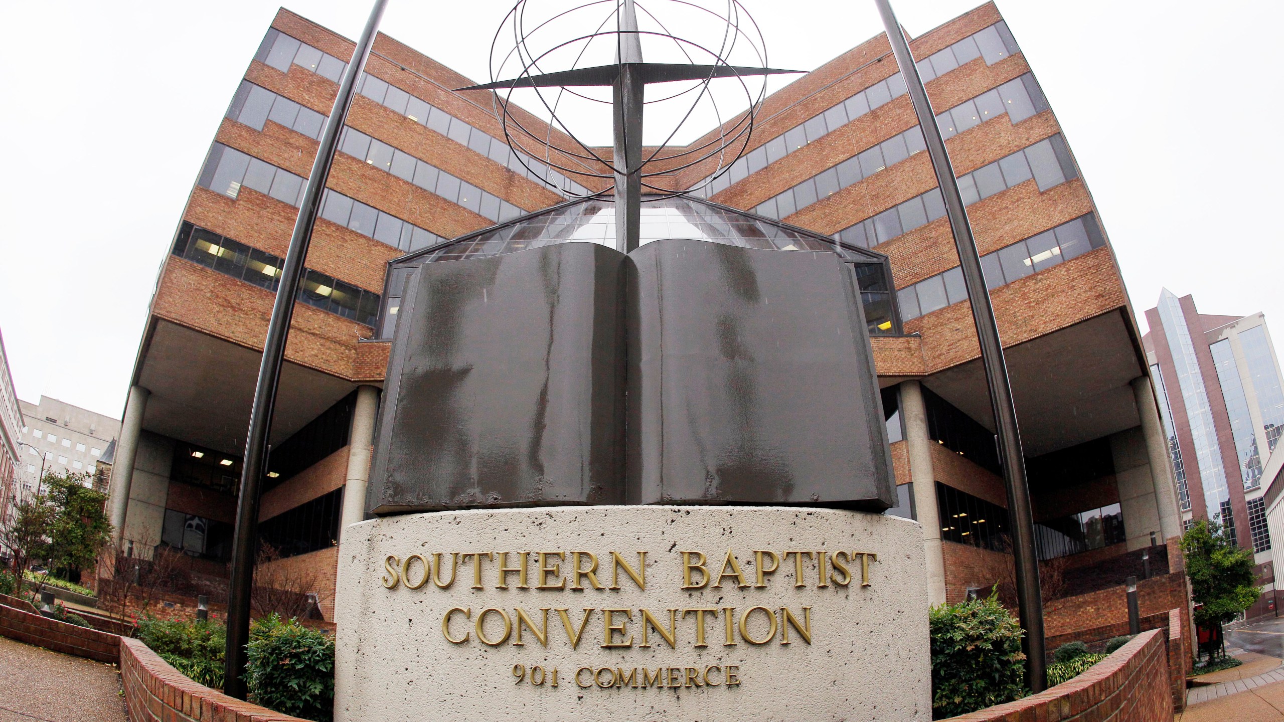 This Dec. 7, 2011, file photo shows the headquarters of the Southern Baptist Convention in Nashville, Tenn. Leaders of the SBC, America's largest Protestant stonewalled and denigrated survivors of clergy sex abuse over almost two decades, according to a scathing 288-page investigative report issued Sunday, May 22, 2022. (AP Photo/Mark Humphrey, File)