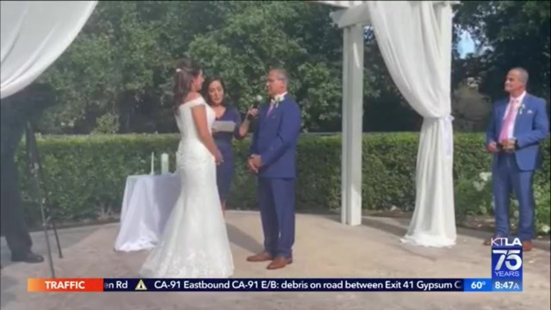 Lynette Romero officiates wedding of KTLA photographer