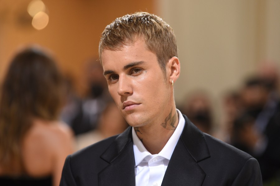 Justin Bieber attends The Metropolitan Museum of Art's Costume Institute benefit gala on Sept. 13, 2021, in New York. (Evan Agostini/Invision/Associated Press)