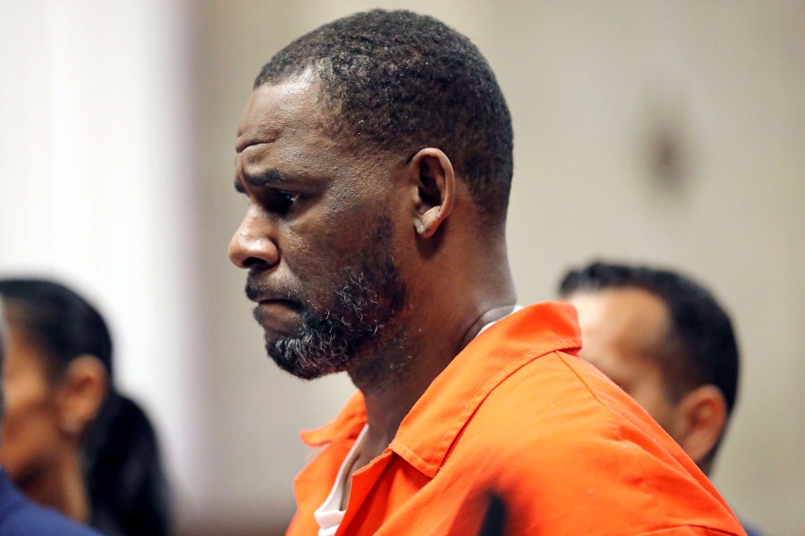 R. Kelly appears during a hearing at the Leighton Criminal Courthouse in Chicago, Sept. 17, 2019. R&B legend R. Kelly is entering another phase of his well-publicized downward spiral with a sentencing in a New York City courtroom Wednesday, June 29, 2022, that could put him behind bars for a quarter century or more. (Antonio Perez/Chicago Tribune via AP, Pool, File)