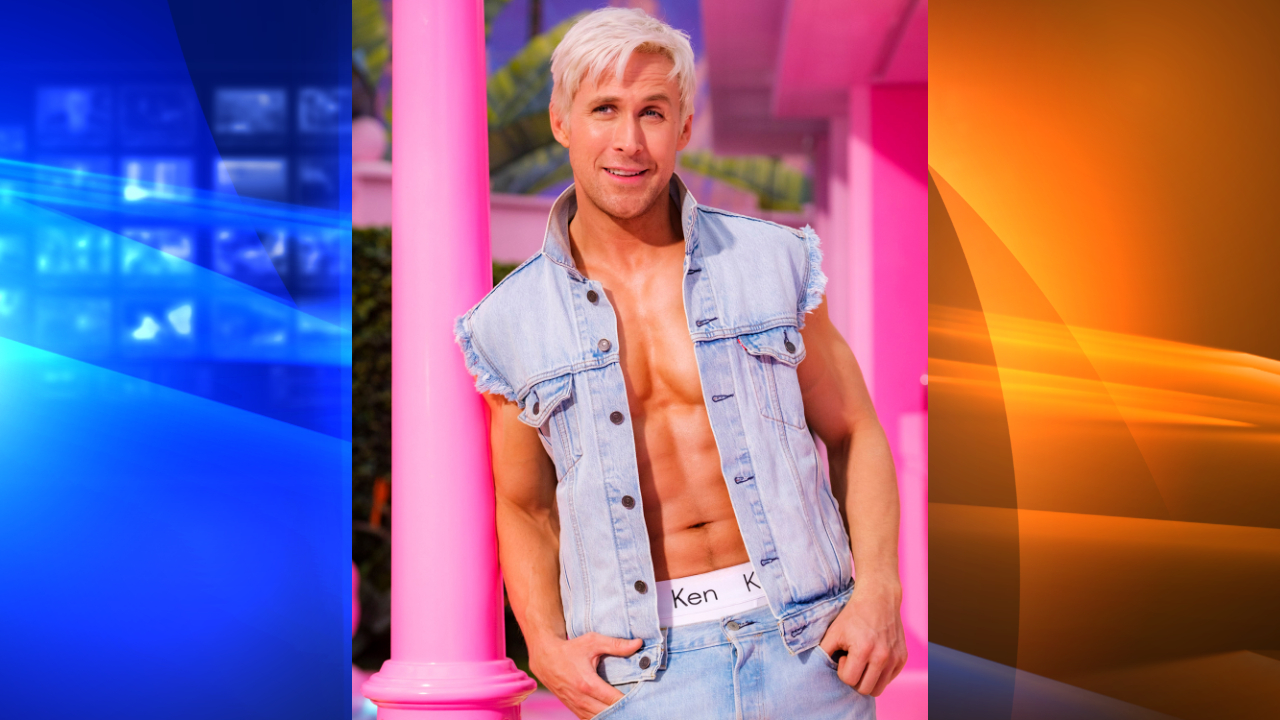 Ryan Gosling as Ken in upcoming "Barbie" film.