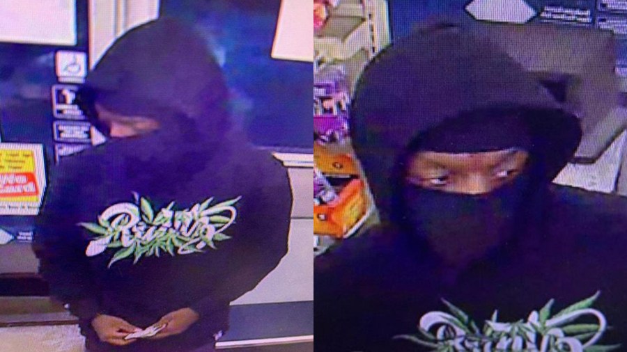 A man believed to be involved in separate shootings at two 7-Eleven stores is shown in images released by the Brea Police Department on July 11, 2022.