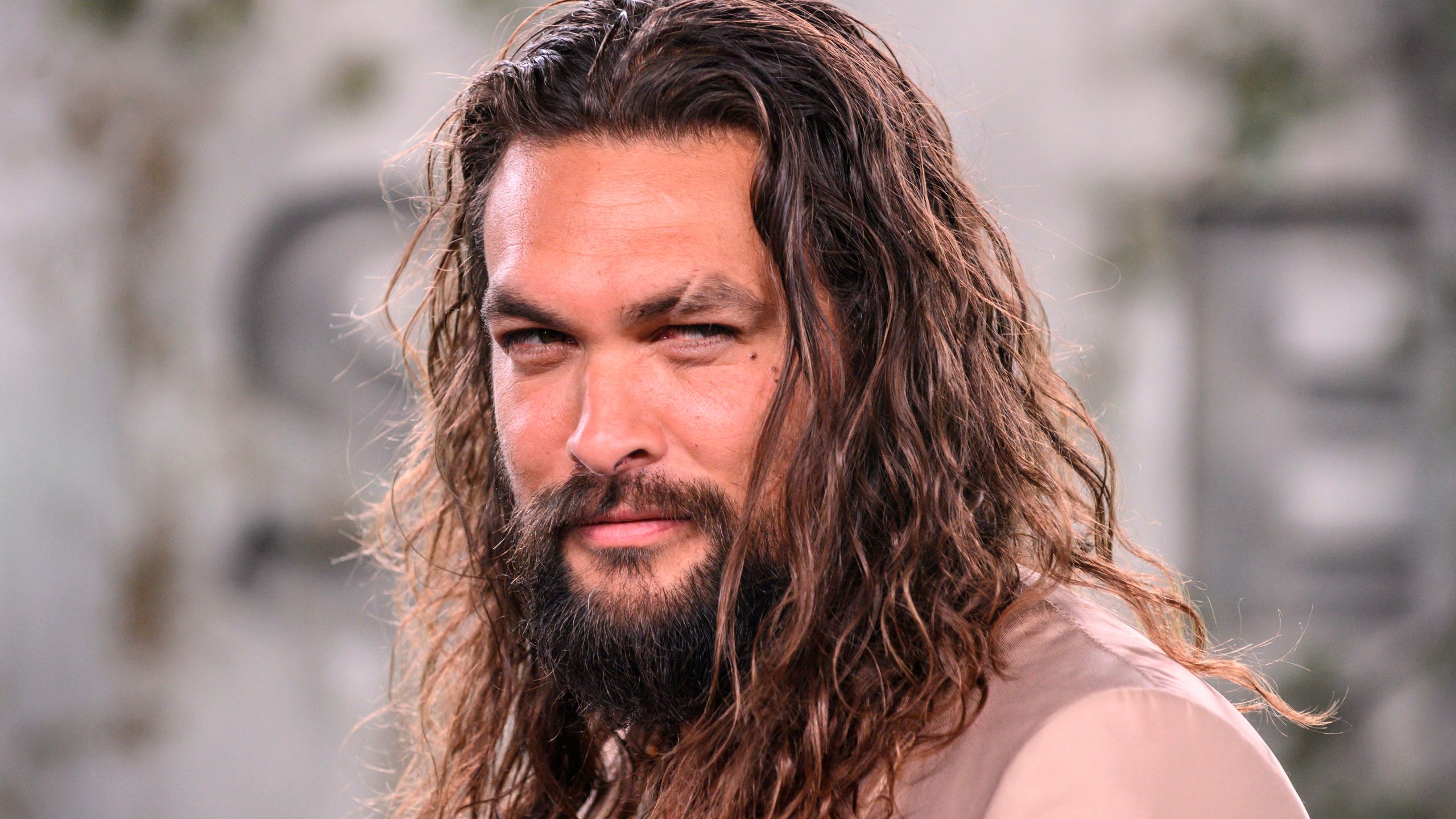 Actor Jason Momoa arrives for Apple TV+ world premiere of "SEE" at the Fox Regency Village Theater in Los Angeles on Oct. 21, 2019. (Nick Agro / AFP) (Photo by NICK AGRO/AFP via Getty Images)