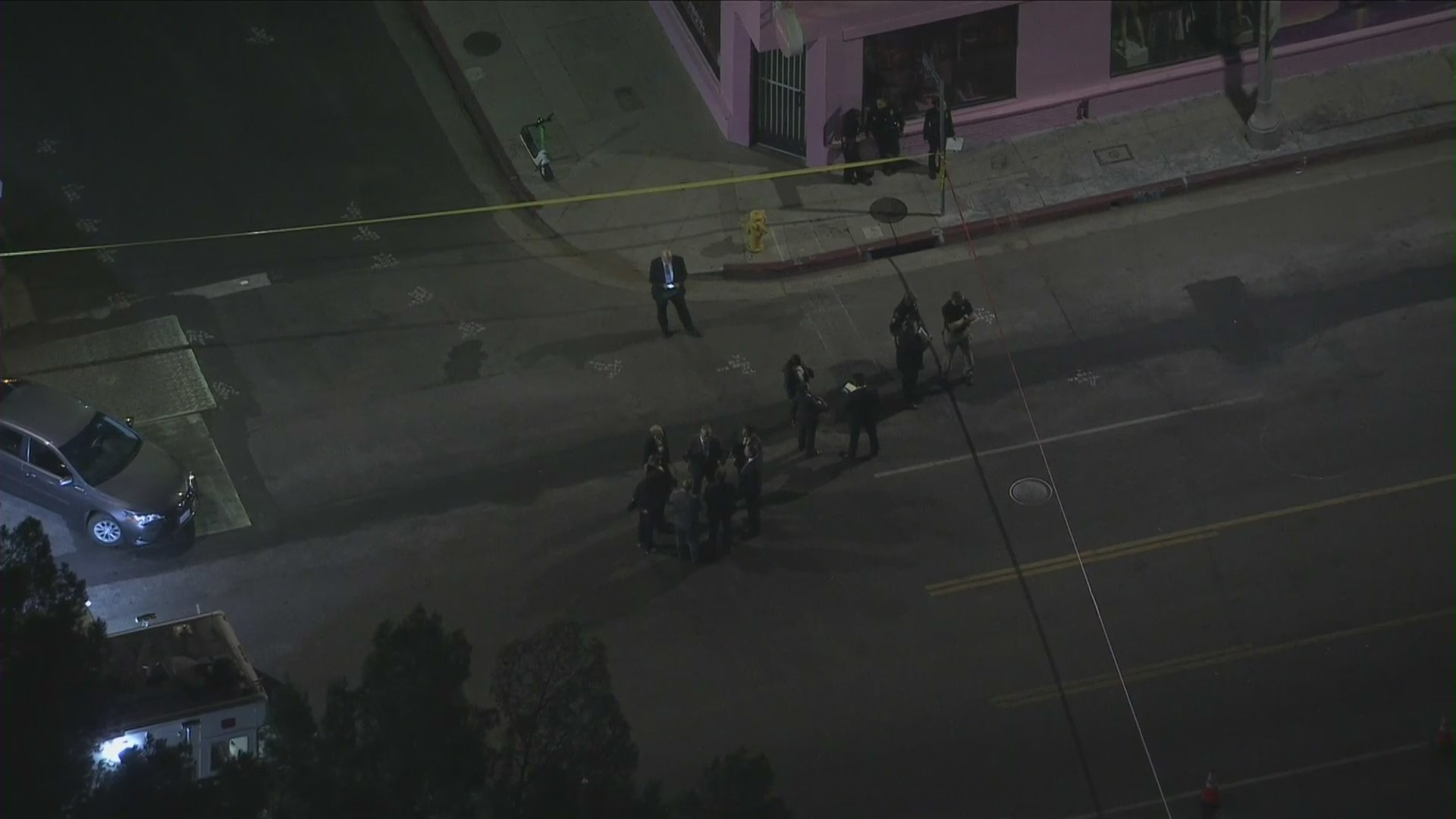 Police are investigating after at least one Los Angeles Police Department officer opened fire on a robbery suspect on July 14, 2022. (KTLA)