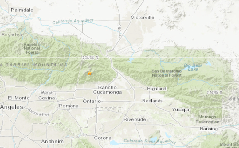 An earthquake with a preliminary magnitude of 3.3 struck the Lytle Creek area on July 14, 2022. (USGS)