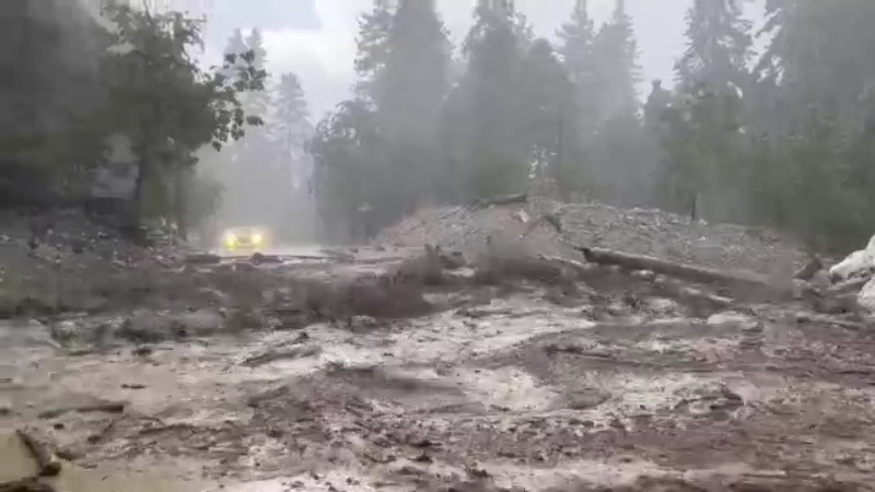 Mudslide in San Bernardino Mountains