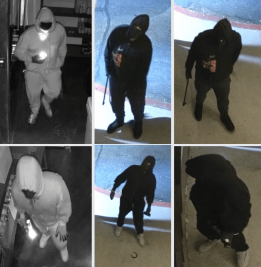 Photos provided by the L.A. County Sheriff's Department on Aug. 16, 2022 show suspects involved in a series of burglaries in the Lost Hills area earlier in the month.