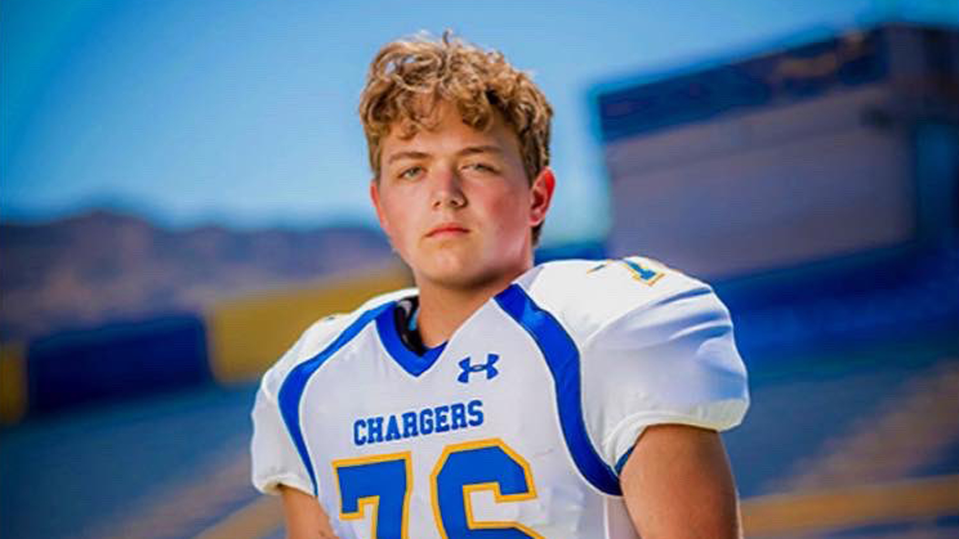 Carter Stone is seen in a photo tweeted by Agoura High School Football on Aug. 27, 2022.