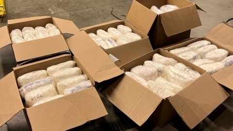 Crystal methamphetamine seized by CHP Central Division canine team in Bakersfield is seen in a photo released by the agency on Aug. 22, 2022.