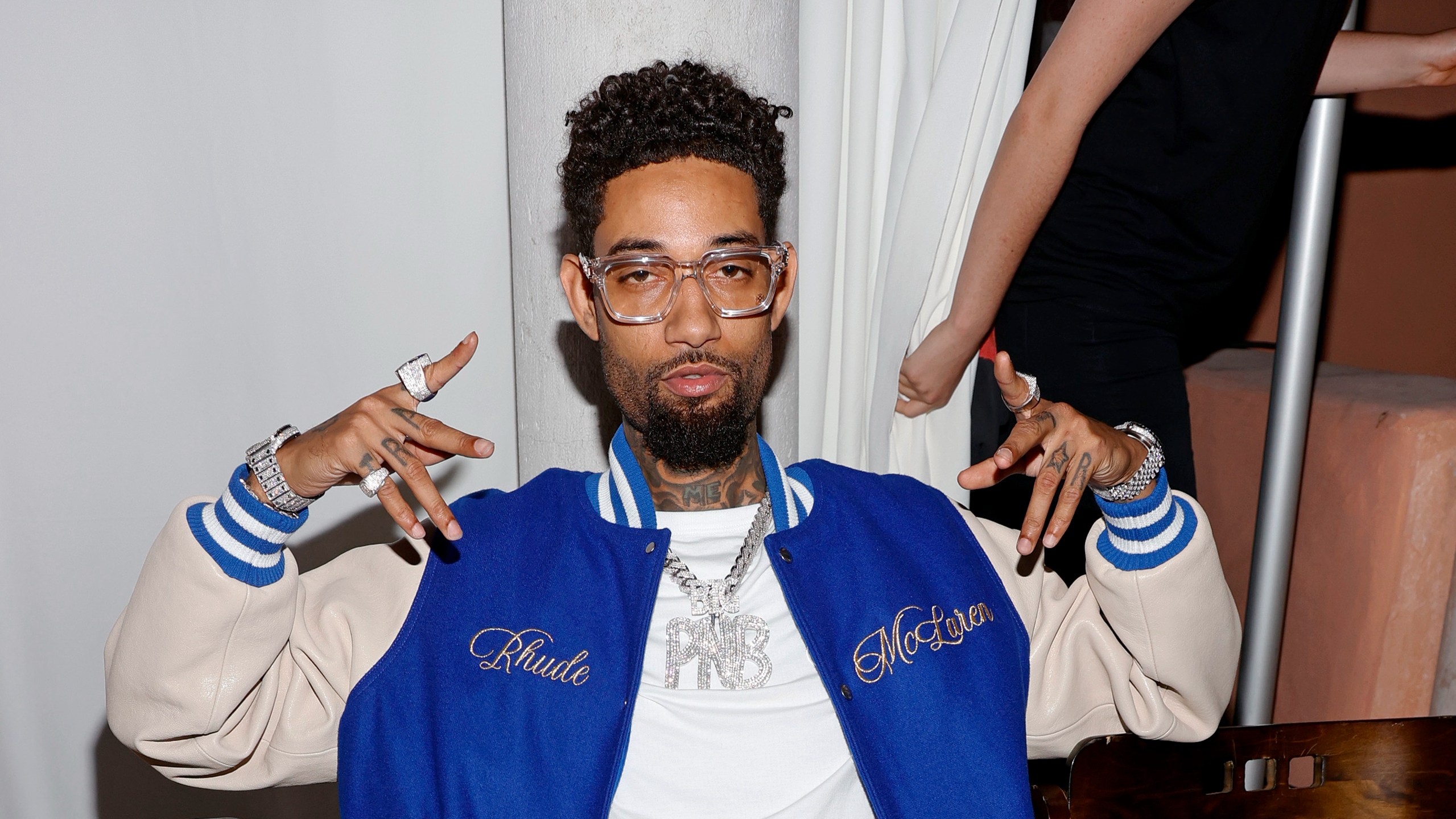 PnB Rock attends the RHUDE SS22 Runway Show on June 23, 2021, in Beverly Hills. (Frazer Harrison/Getty Images)