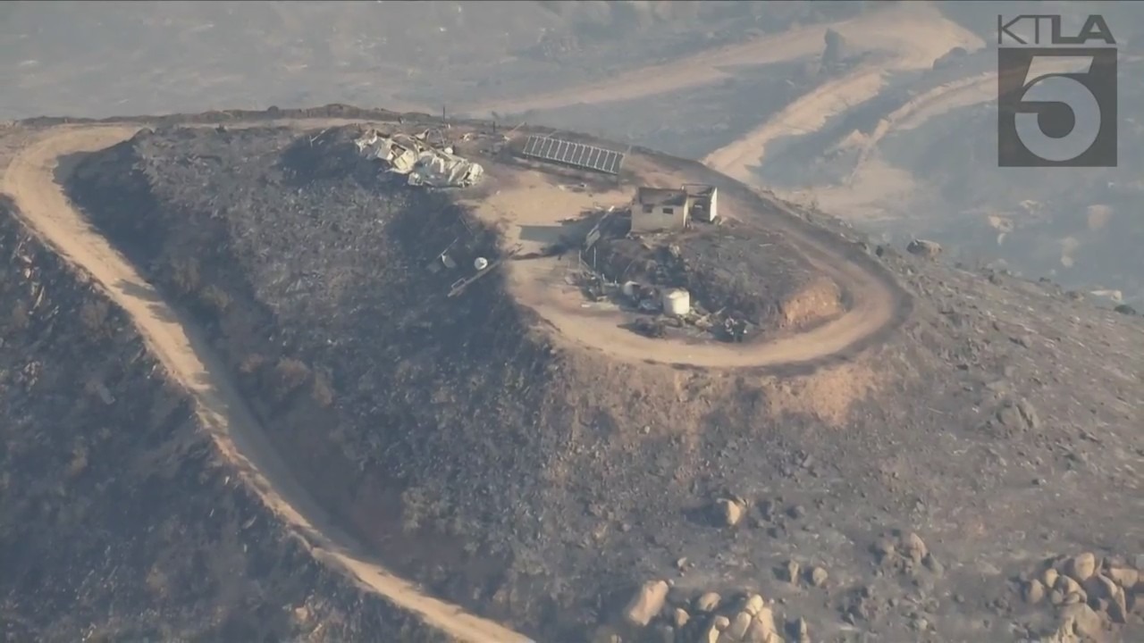 Structure destroyed in the Fairview Fire