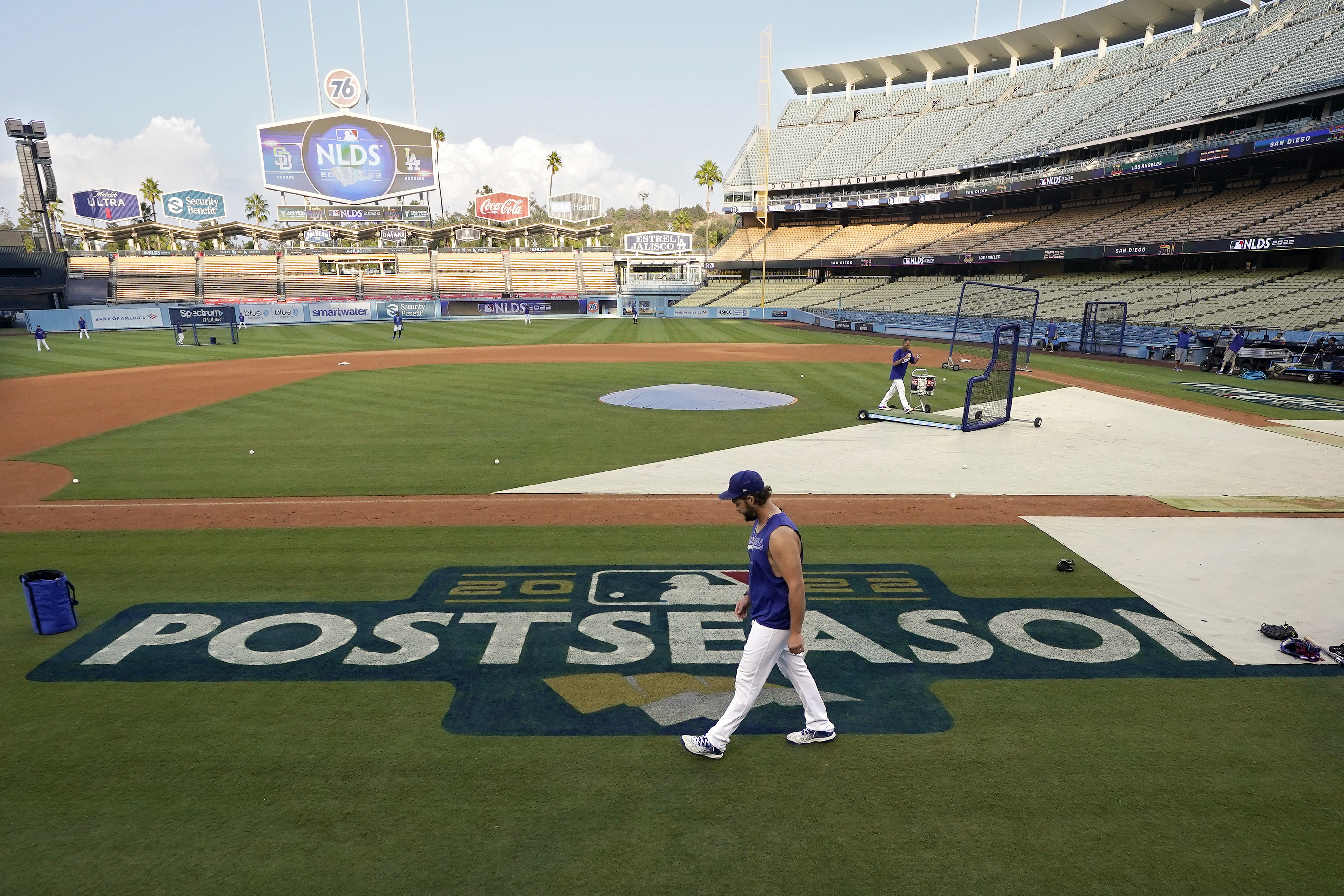 Padres Dodgers NLDS Practice Baseball