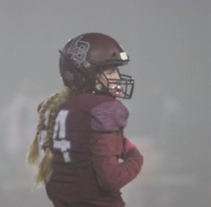 Bella Rasmussen, an 18-year-old running back and senior at Laguna Beach High School making history with two touchdowns in one game.