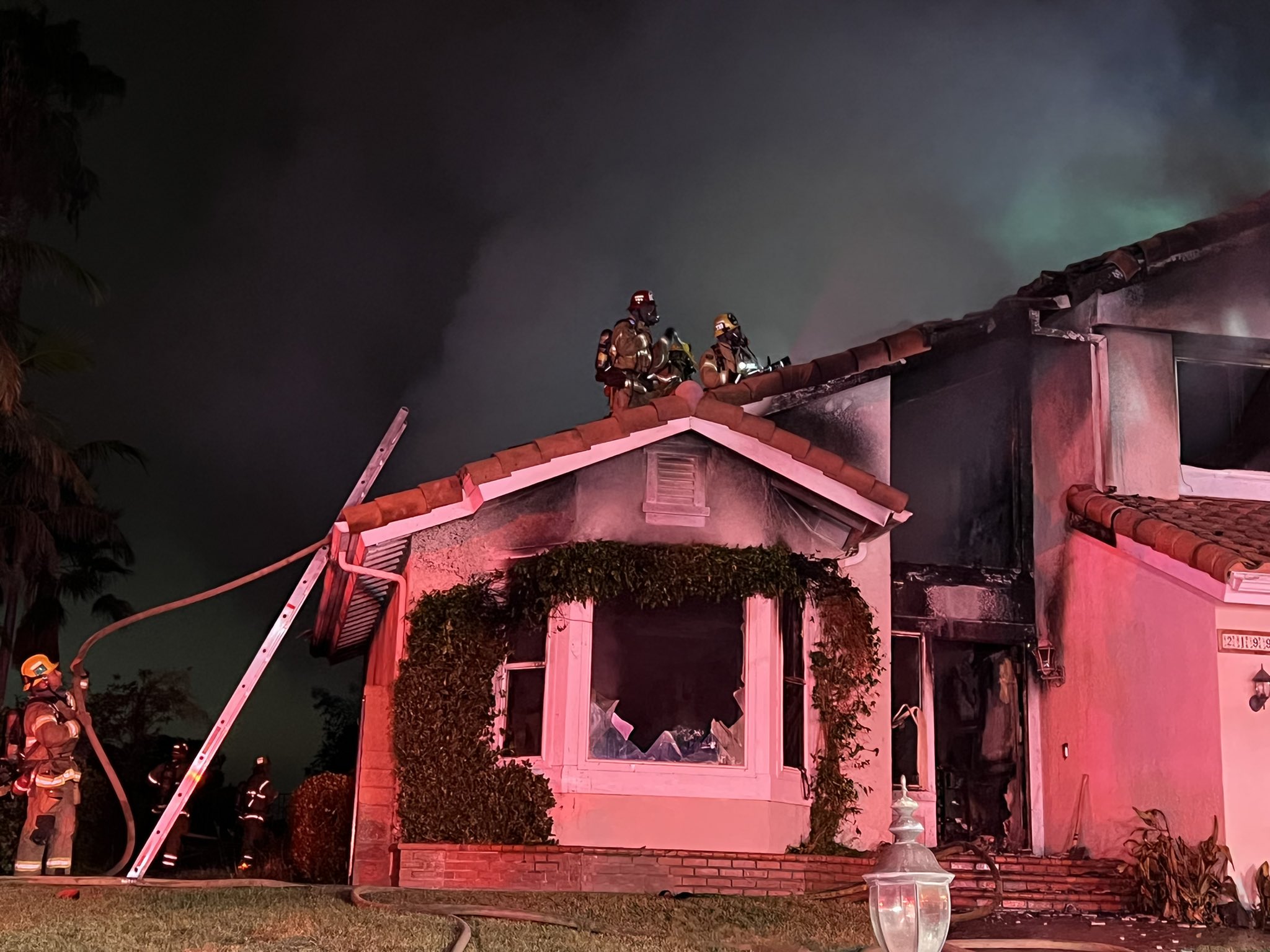 The Orange County Fire Authority provided this photo of a Sept. 1, 2022, house fire.