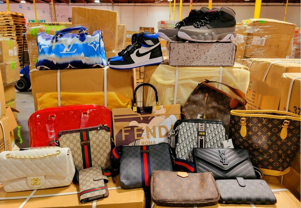 Counterfeit designer goods seized by the Los Angeles/Long Beach Seaport. (U.S. Customs and Border Protection)