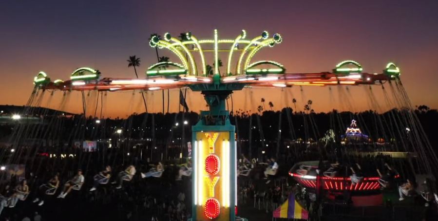 Carnival rides at In-N-Out's 75th Anniversary Festival in 2023.