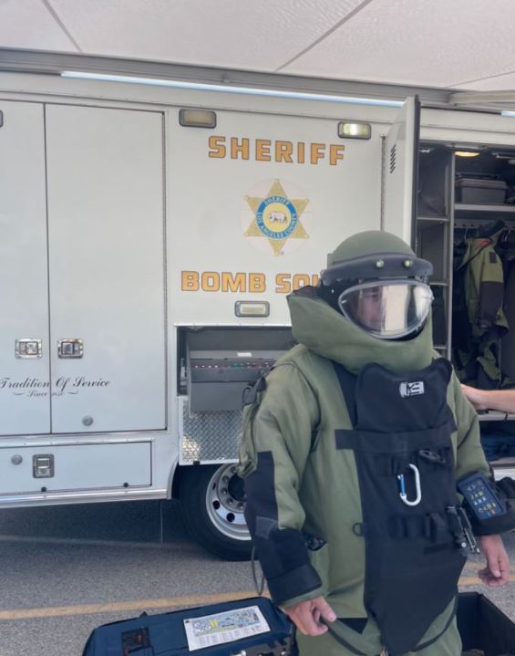 Bomb squad units dispatched to the scene of a suspicious device found in Long Beach on Nov. 5, 2022. 