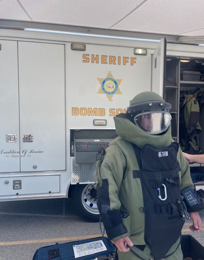 Bomb squad units dispatched to the scene of a suspicious device found in Long Beach on Nov. 5, 2022.