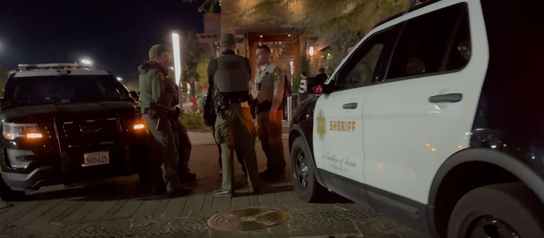 The Westfield Valencia Town Center was evacuated after shots were fired inside the shopping center on Nov. 26, 2022. (KTLA)