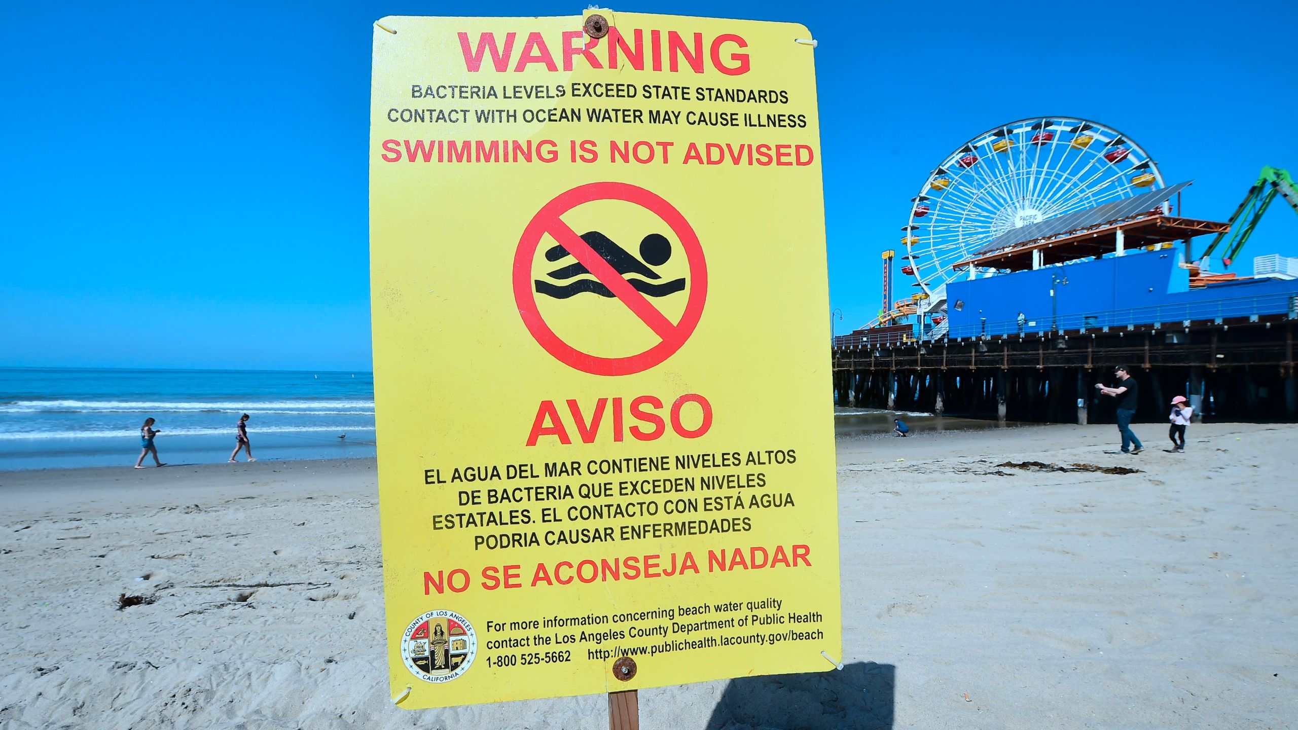 High baterica level at LA County beaches