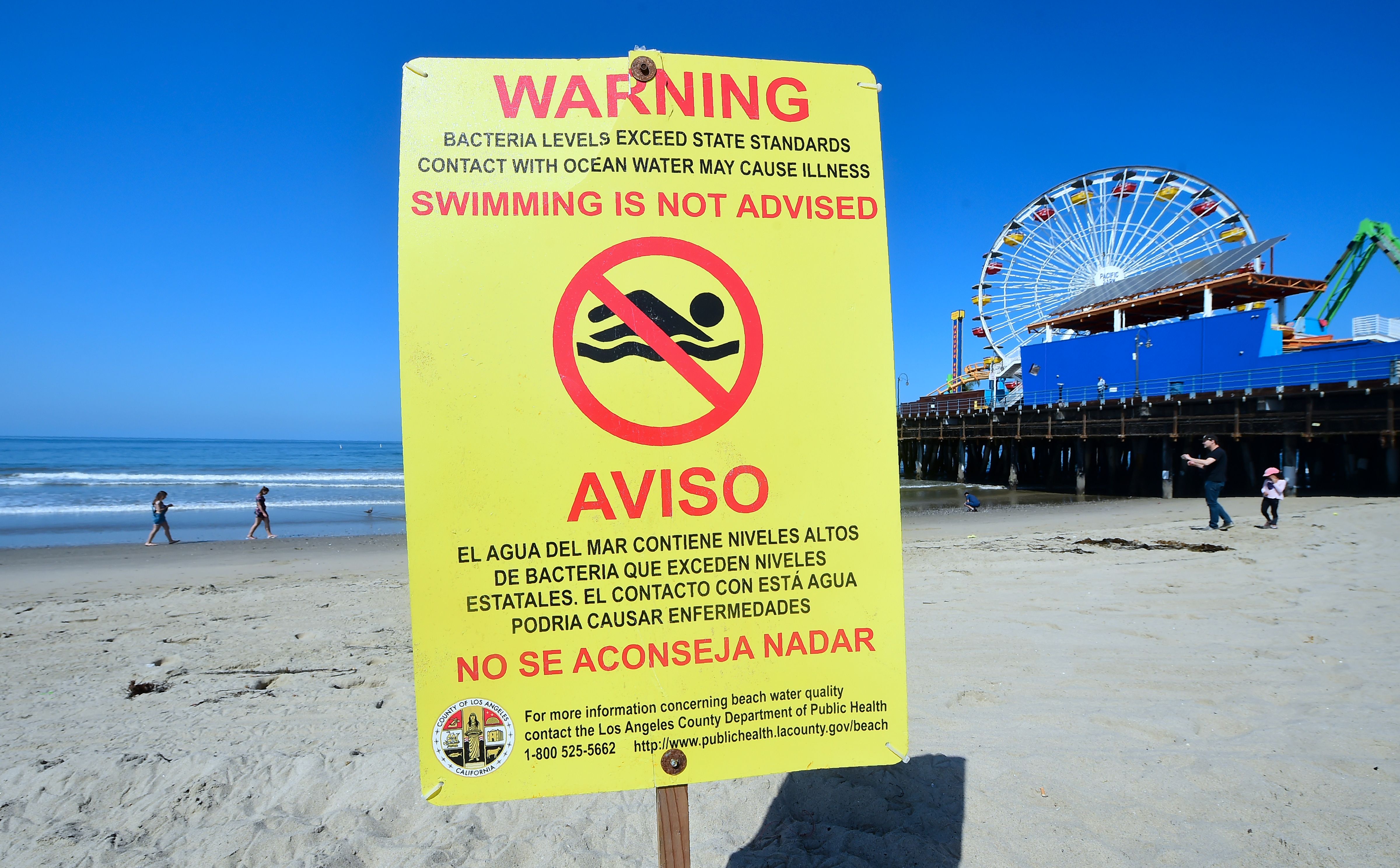 High baterica level at LA County beaches