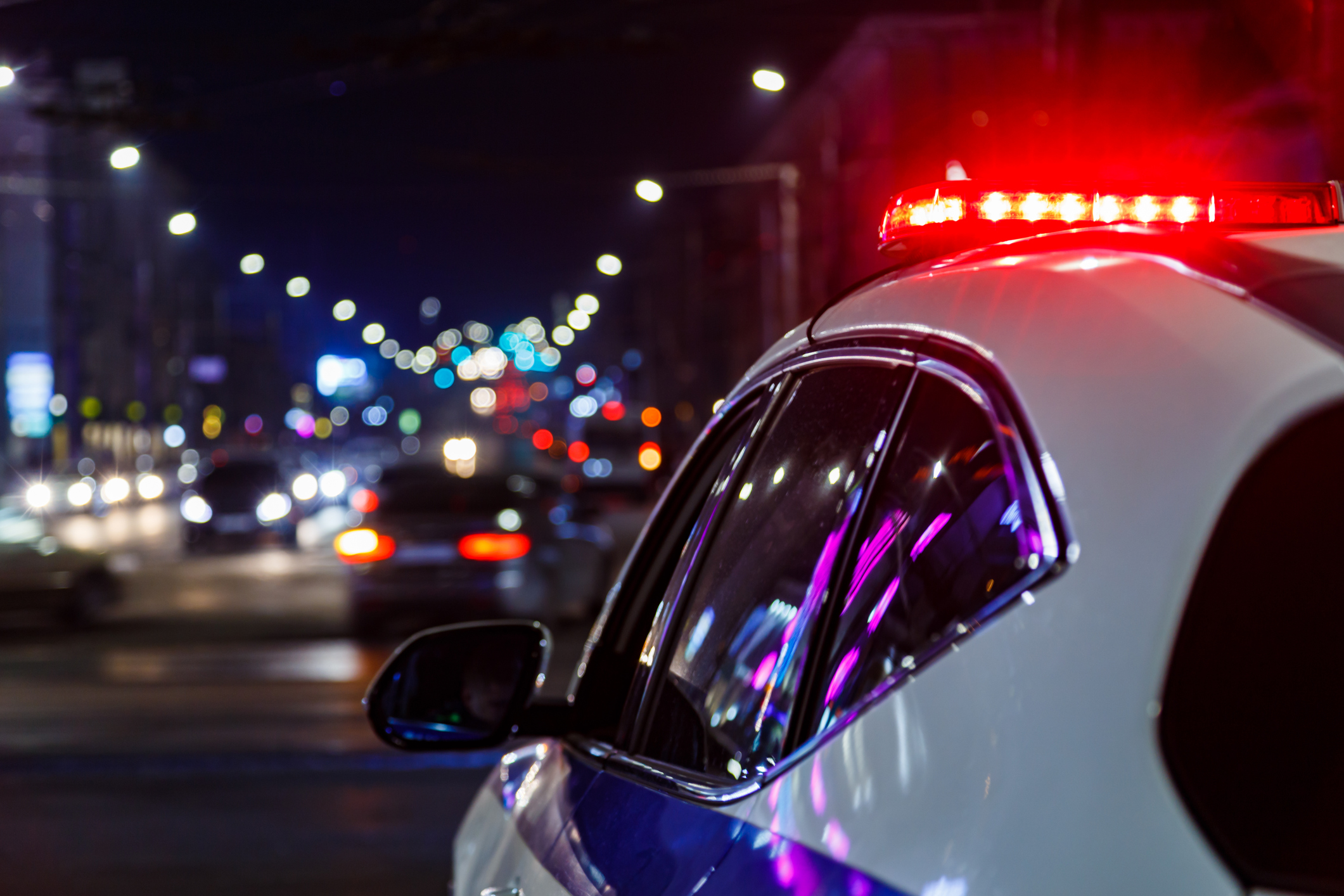 Photo of police car lights