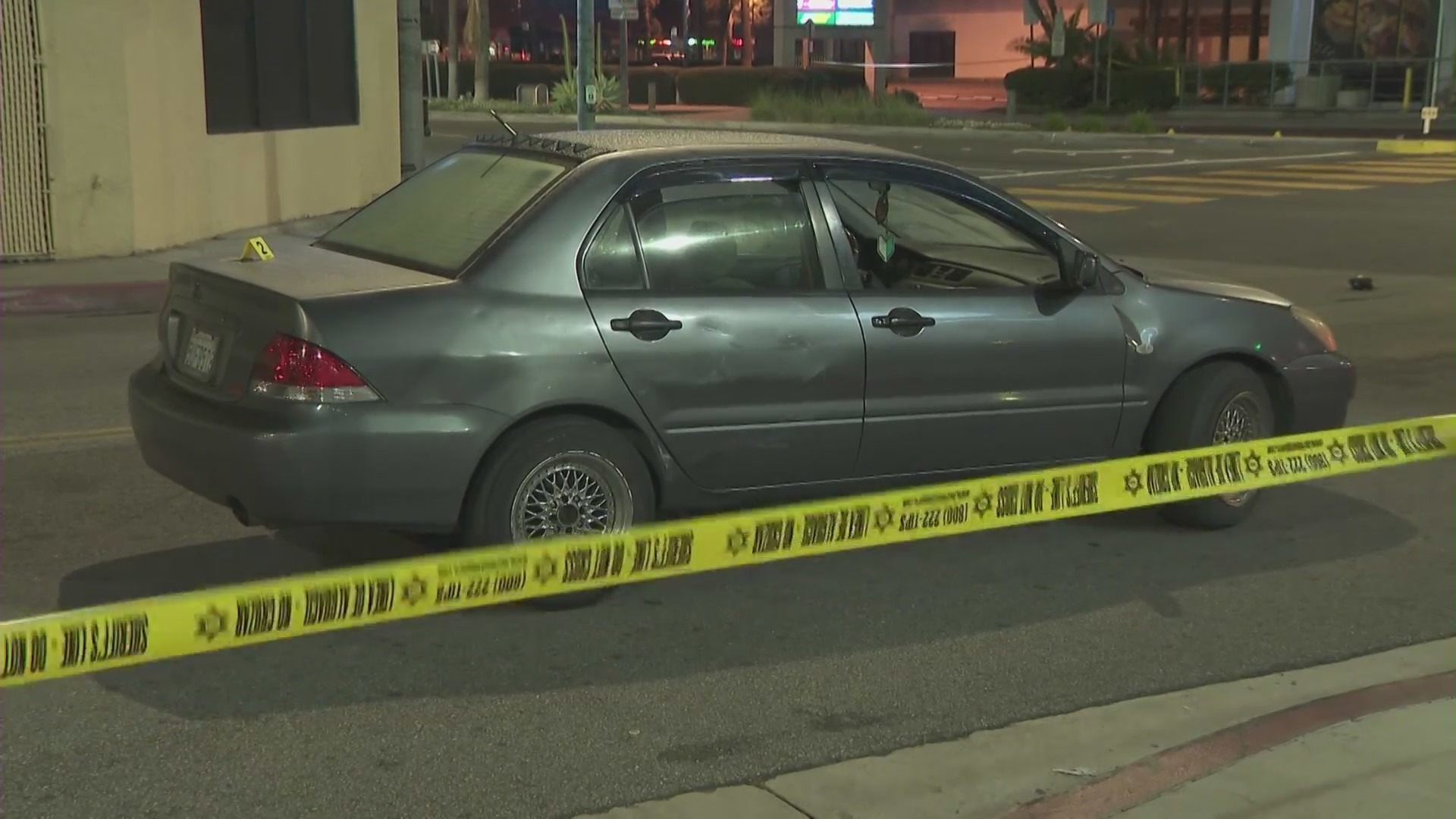 A man is dead after an alleged road-rage incident in Mayfield on Dec. 9, 2022. (KTLA)