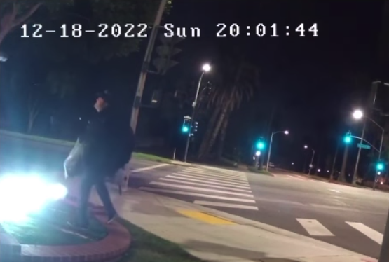 Video posted on Street People of Beverly Hills shows a man throwing items at a Menorah in Beverly Hills on Dec. 18, 2022.