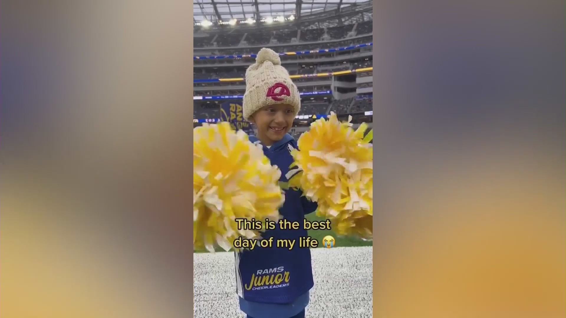 8-year-old Delilah Loya joins fulfills wish of joining L.A. Rams cheerleading team. (Loya Family)