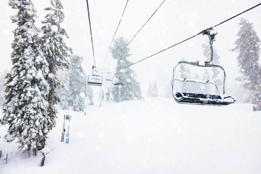 One of the most significant storms of the season hit Big Bear Mountain Resort, with 17 inches of snow over the last two days in Big Bear Lake, Calif., Sunday, Jan. 15, 2023. The snowfall came just in time for one of the biggest ski weekends of the year. (Big Bear Mountain Resort via AP)