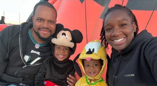 Darnell Calhoun and his family in a photo from the Riverside Sheriff's Association.