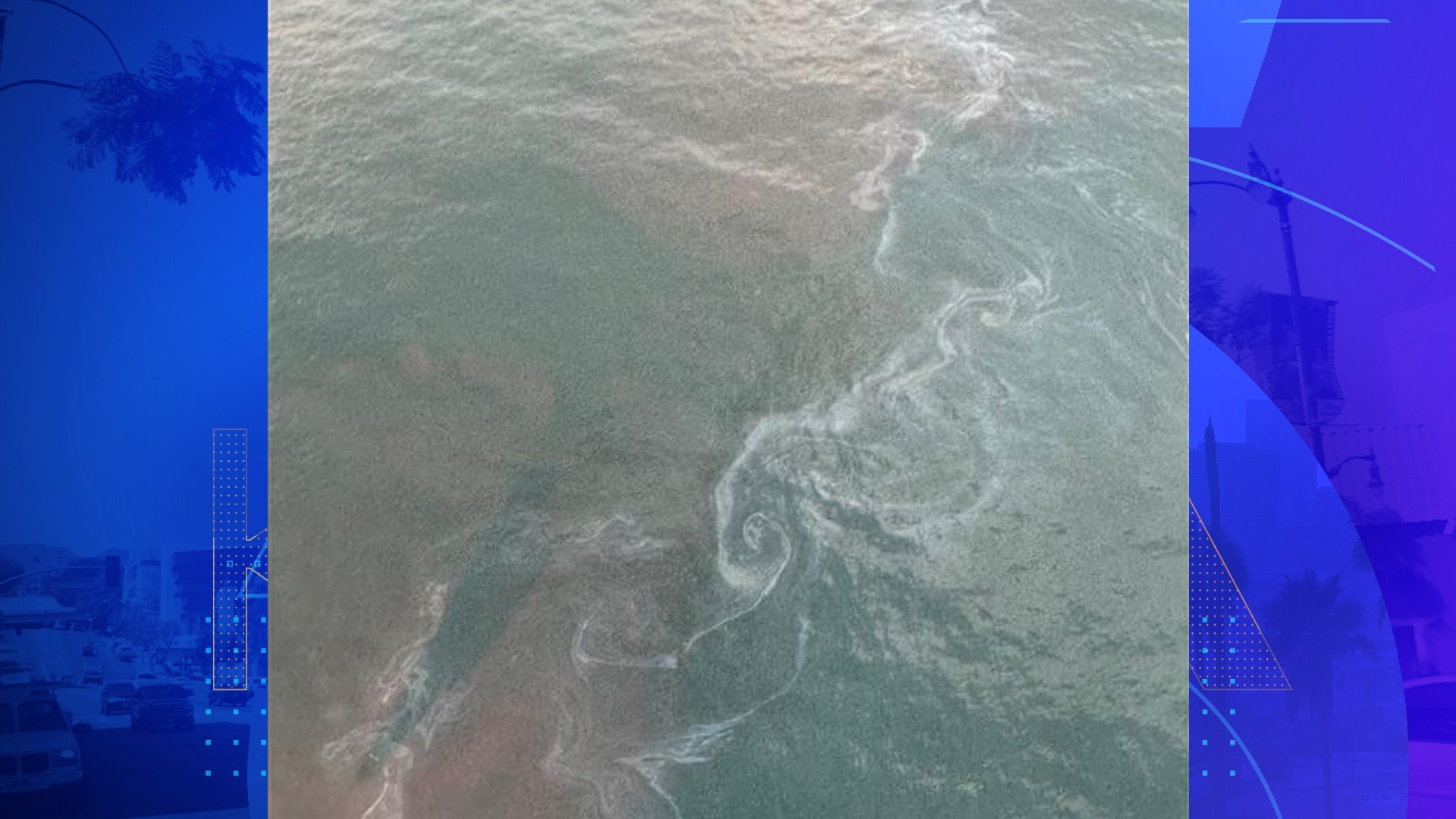 A U.S. Coast Guard provided this photo after a crew flew over an oil sheen off of Summerland Beach in Santa Barbara, California, on Jan. 7, 2023.